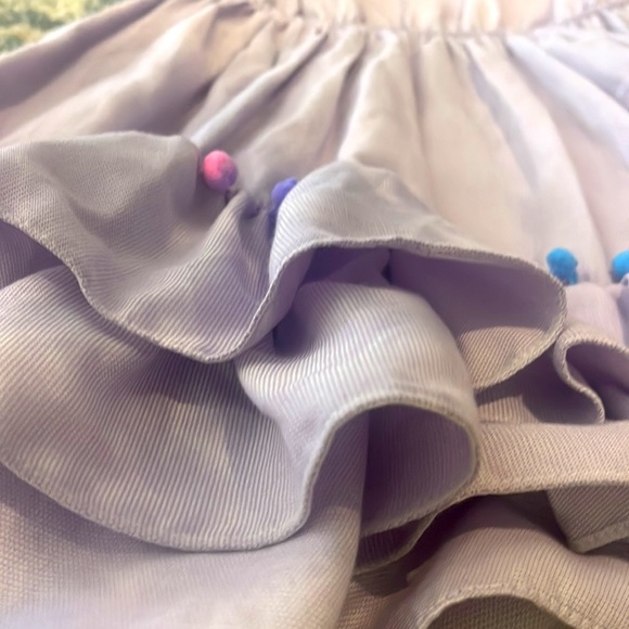 Peixoto Nissi Pom-Pom Dress Swim Cover-Up Tulum Lavender Purple with Cutout - Picture 10 of 11